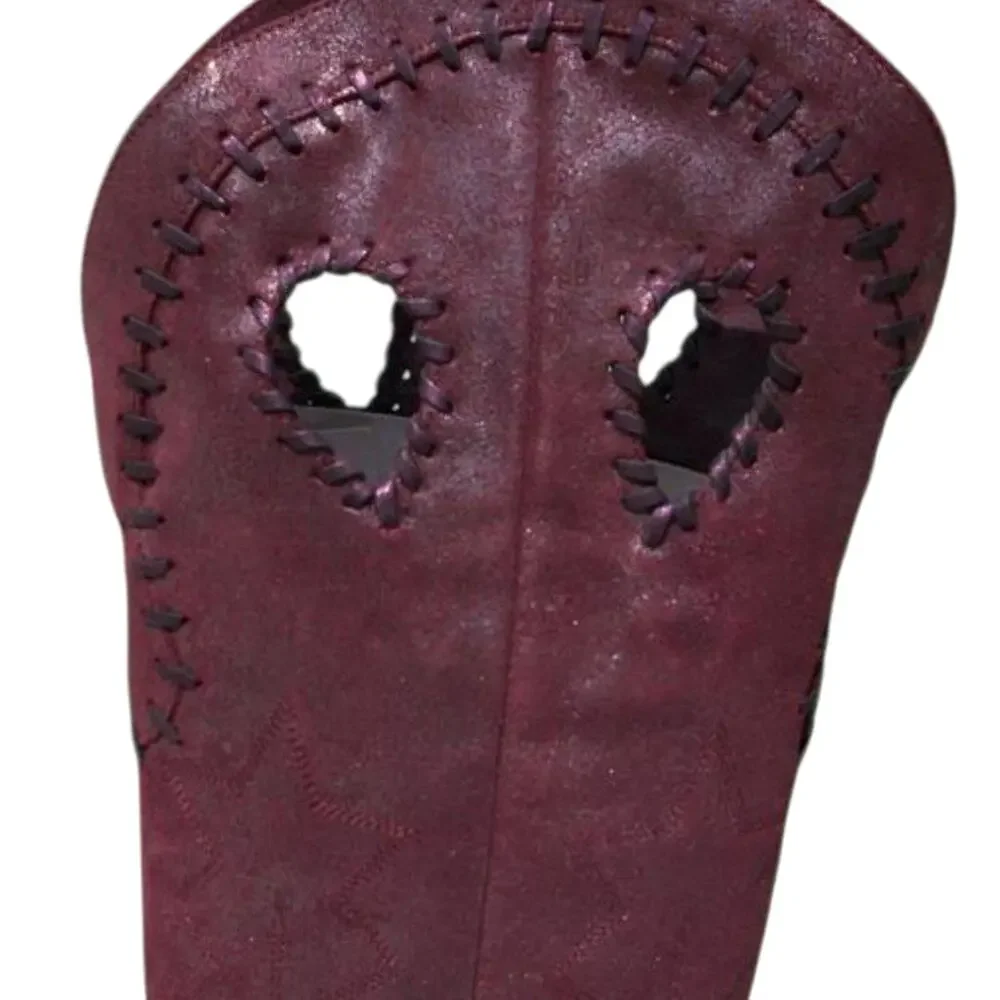 Donald Pliner Couture Wine Metallic Leather Boot Shoe New Over The Knee $695 NWT